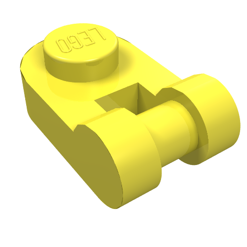 Lego Plate Special 1 x 1 Rounded with Handle / Bright Light Yellow