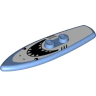 Sports Surfboard Standard with Shark Print / Medium Blue