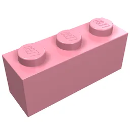 Brick 1 x 3 / Pink