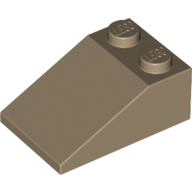 Lego Brick Sloped 33° 3 x 2 / Dark Tan