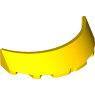 Lego Windscreen 3 x 6 x 1 Curved with 2 Circular Stud Holders in Bottom / Yellow