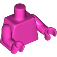 Lego Torso, Dark Pink Arms, Dark Pink Hands [Plain] / Dark Pink