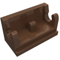Hinge Brick 1 x 2 Base / Brown