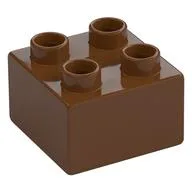 Duplo Brick 2 x 2 / Reddish Brown