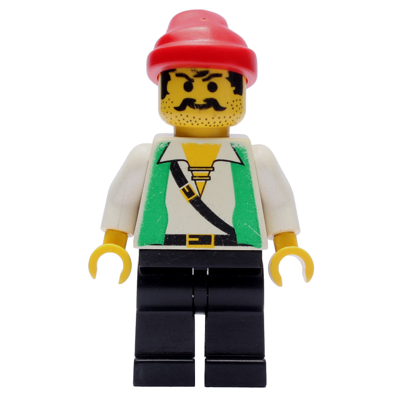 Lego Pirate - Green Vest, Black Legs, Red Bandana