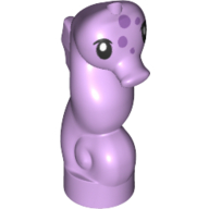 Lego Animal, Seahorse with Black Eyes, Medium Lavender Spots