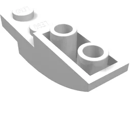 Brick Curved Inverted 4 x 1 / White