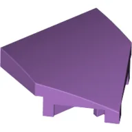 Brick Wedged, Curved 2 x 2 with Stud Notches / Medium Lavender