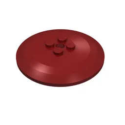Dish 6 x 6 Inverted (Radar) with Solid Studs / Dark Red