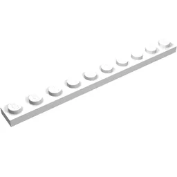 Plate 1 x 10 / White