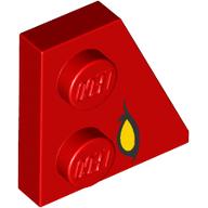 Lego Wedge Plate 2 x 2 Right with Yellow Eye print