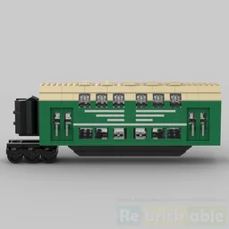 Middle unit for German Doppelstockwagen train car vagon in 7stud wide