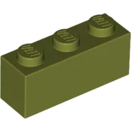 Brick 1 x 3 / Olive Green