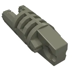 Hinge Cylinder 1 x 3 Locking with 1 Finger and 2 Fingers On Ends, without Hole, 9 Teeth / Dark Gray