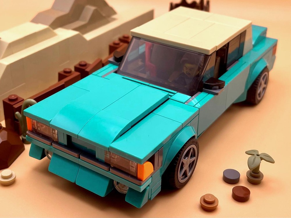 Lego Built Tough Fox Body Mustang - Dark Turquoise
