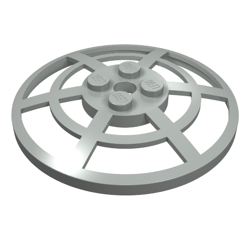 Lego Dish 6 x 6 Inverted, Radar / Webbed [No Anti-studs]