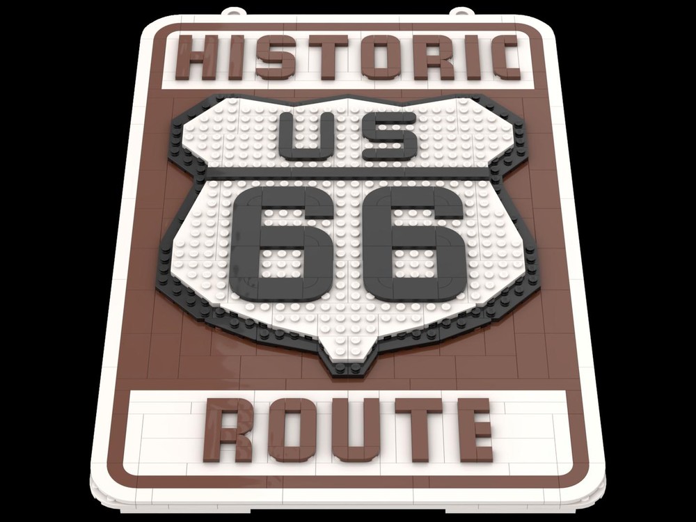 Lego Historic US Route 66 Sign