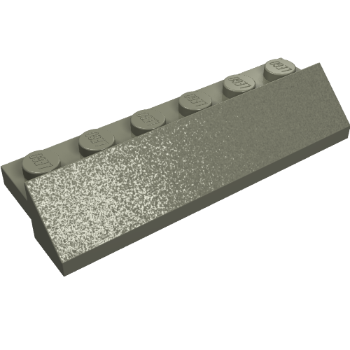 Lego Brick Sloped 45° 2 x 6 x 2/3 / Dark Gray