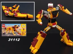 Transformer Stealth Plane from LEGO Creator set 31112: Wild Lion