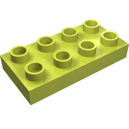 Duplo Plate 2 x 4 / Medium Lime