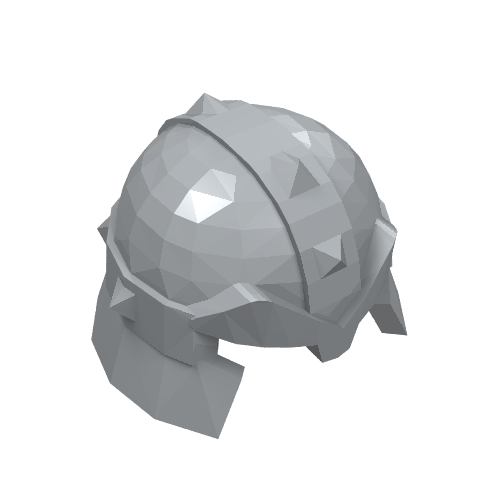 Lego Helmet Castle with Cheek Protection and Studded Bands / Light Bluish Gray
