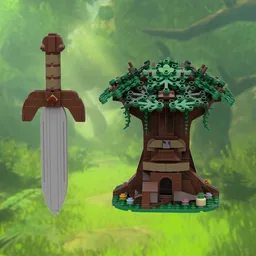 Zelda MOC: Kokiri Sword & Great Deku Tree