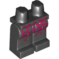 Lego Hips and Black Legs with Red Energy Print (NRG Cole) / Black