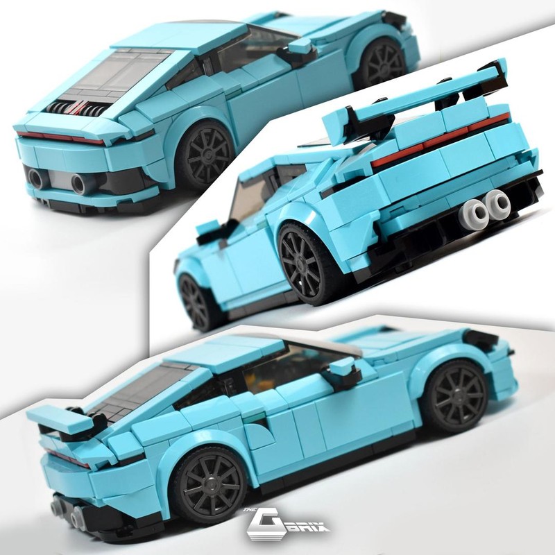 Lego Porsche 911 (992) - 3in1(Carrera, Turbo, GT3) - Medium Azure