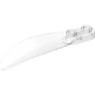 Plant, Leaf 2 x 6 x 1 with 2 Studs / Trans-Clear