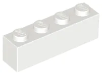 Brick 1 x 4 / White