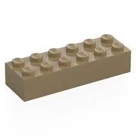 Brick 2 x 6 / Dark Tan