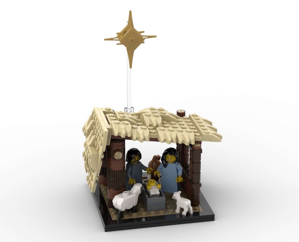 Lego The Birth of Jesus Christ - Christian Christmas Nativity Diorama - Contemporary Version