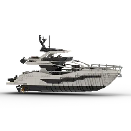 Luxury Flybridge Yacht (working dinghy garage & interior) - 2064 Parts