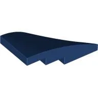 Brick Wedged, Curved 4 x 2 with Stud Notch Left / Dark Blue