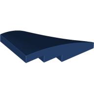 Lego Brick Wedged, Curved 4 x 2 with Stud Notch Left / Dark Blue