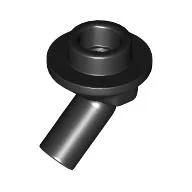 Bar, Angled with 1 x 1 Round Plate / Stud on End / Black
