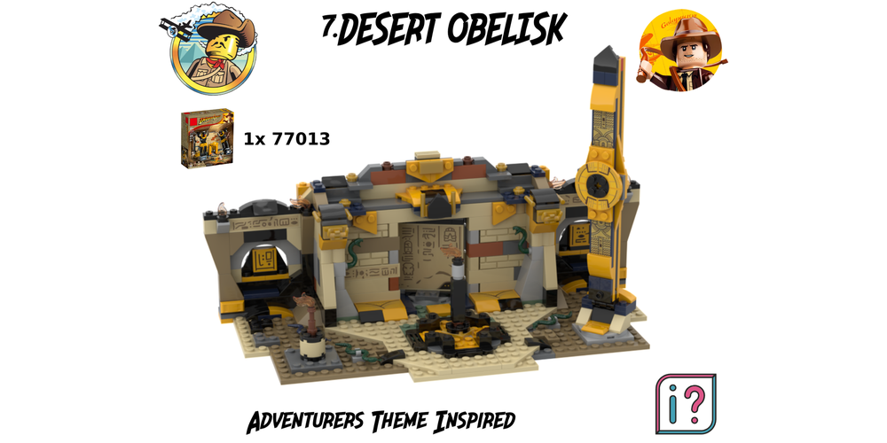 Lego Adventurers Chapter 7.Desert Obelisk, Alternative Build For 1x 77013