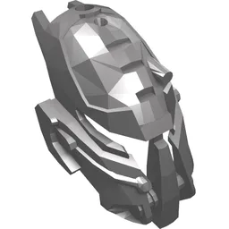 Large Figure Mask, Bulk / Flat Silver