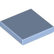Lego Tile 2 x 2 with Groove / Bright Light Blue