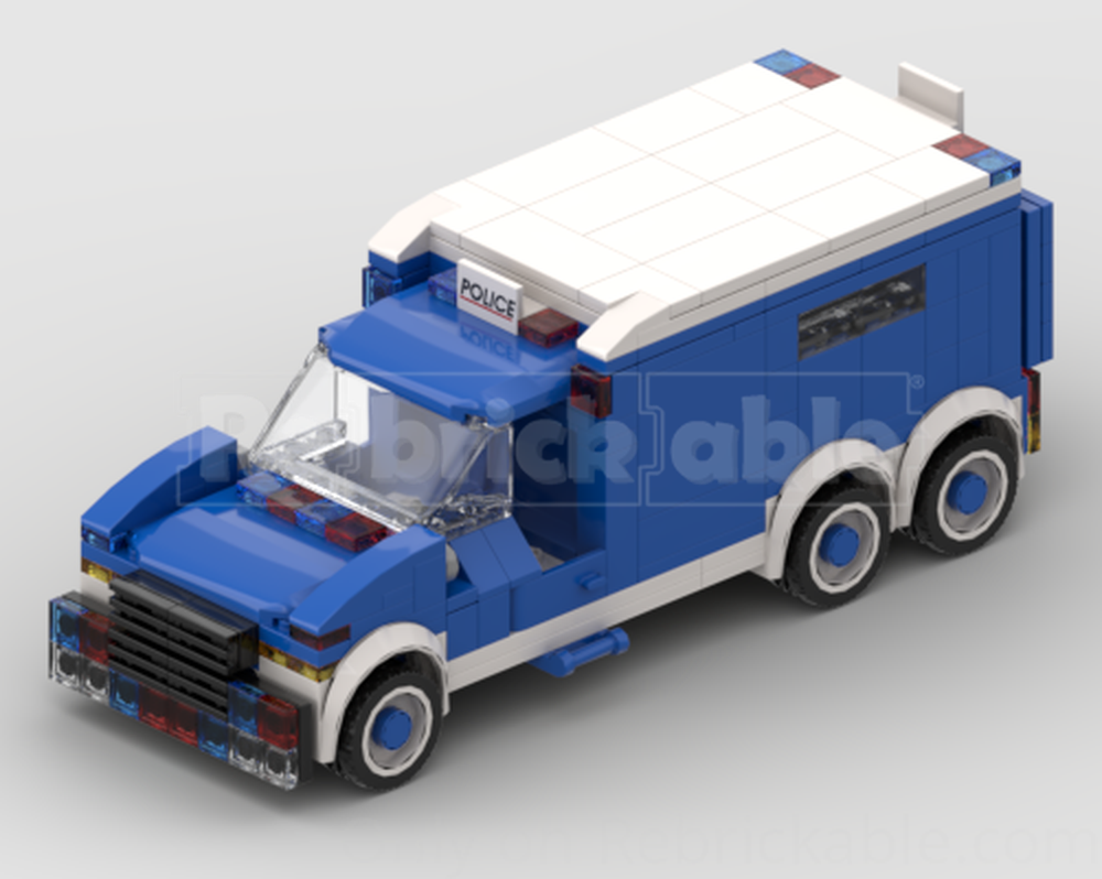 Lego #16 Police team transport vehicle Polizei Mannschaftstransporter
