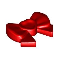 Lego Headwear Accessory Bow with Heart, Long Ribbon and Pin / Red