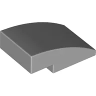 Brick Curved 3 x 2 No Studs / Light Bluish Gray