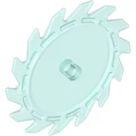 Technic Circular Saw Blade 9 x 9 with Pin Hole / Trans-Light Blue