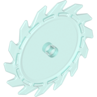 Lego Technic Circular Saw Blade 9 x 9 with Pin Hole / Trans-Light Blue