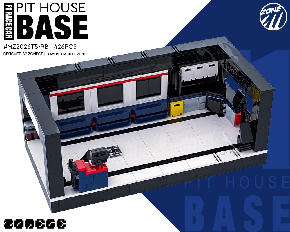 Lego 77243 F1 Pit House Show Base