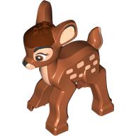 Lego Animal, Deer with White Spots on Sides, Chest, Reddish Brown Spots on Head print (Bambi) / Dark Orange