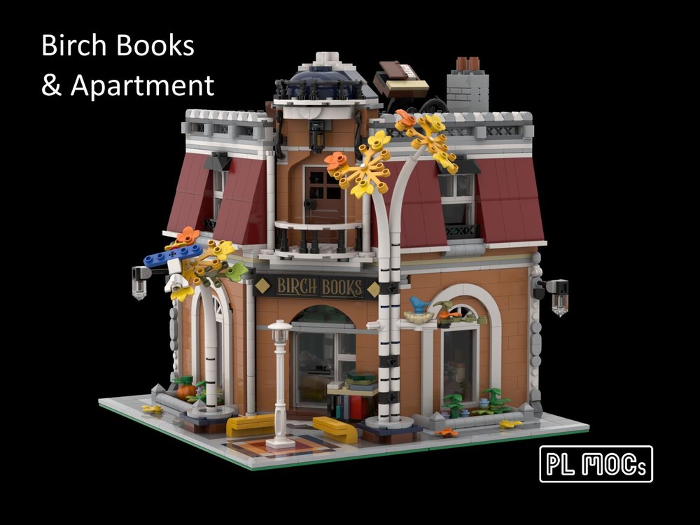 Lego Birch Books & Apartment - 10270 Bookshop Alternative Build