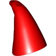 Lego Hat Cone Drooping [Plain] / Red