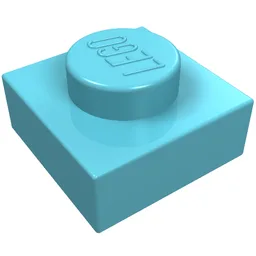 Plate 1 x 1 / Pastel Blue