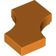 Tile Special 2 x 2 with 2 Quarter Round Cutouts / Orange